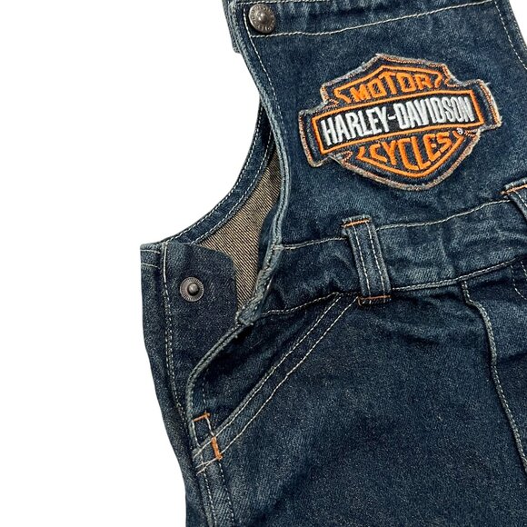 Harley-Davidson Baby Denim Shortalls, 18 mos - Picture 6 of 8